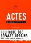 Politique des espaces urbains