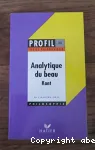 Analytique du beau, Kant.(profil).