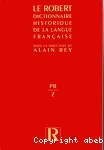 Dictionnaire historique de la langue francaise. PR à Z