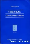 Chronique des derniers païens