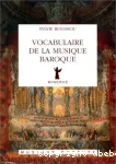 Vocabulaire de la musique baroque