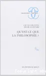 Qu'est-ce que la philosophie ?